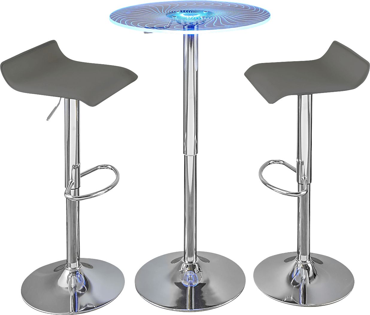 Krystl Gray Adjustable 3 Pc Bar Set