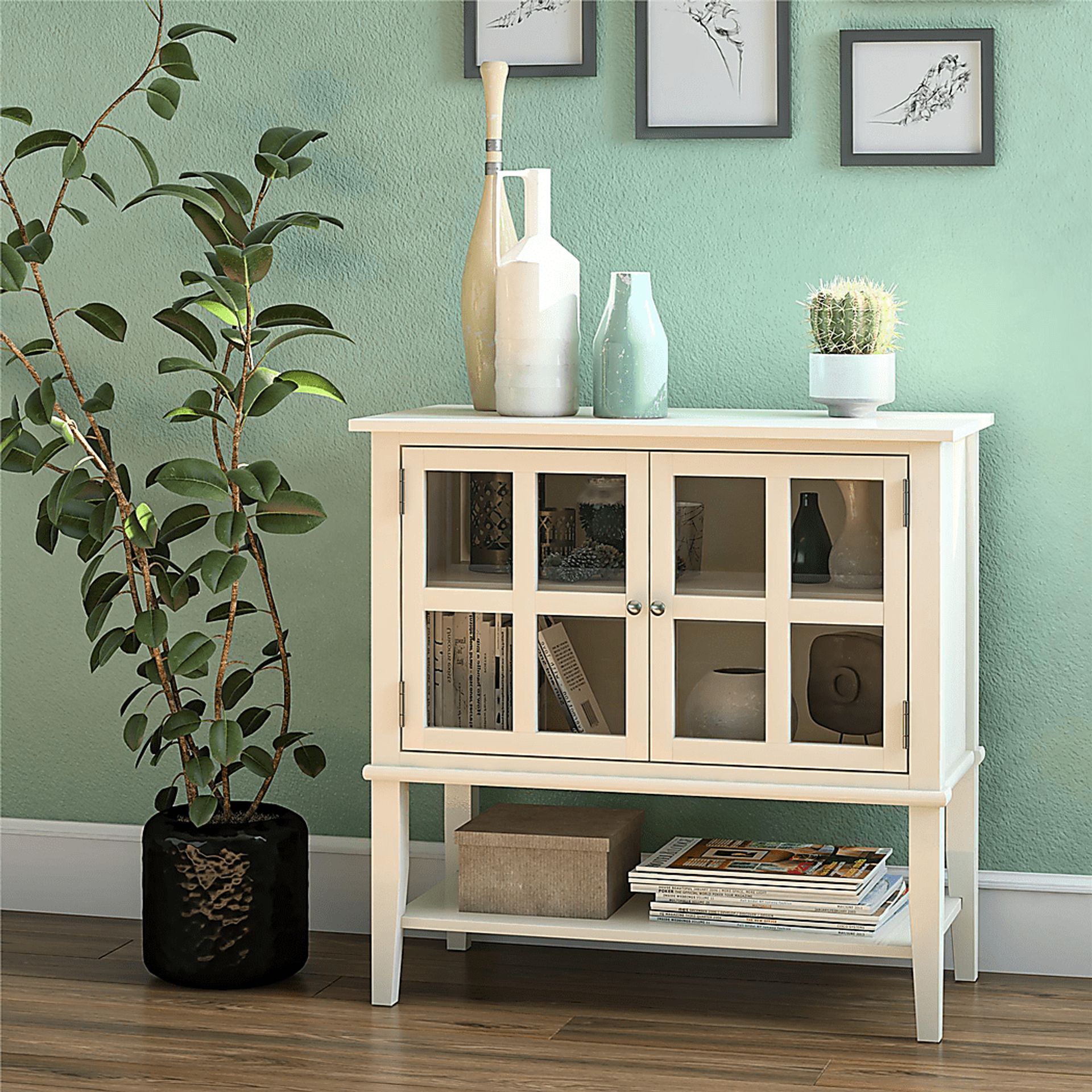 Kuchn White Accent Cabinet - Image 5