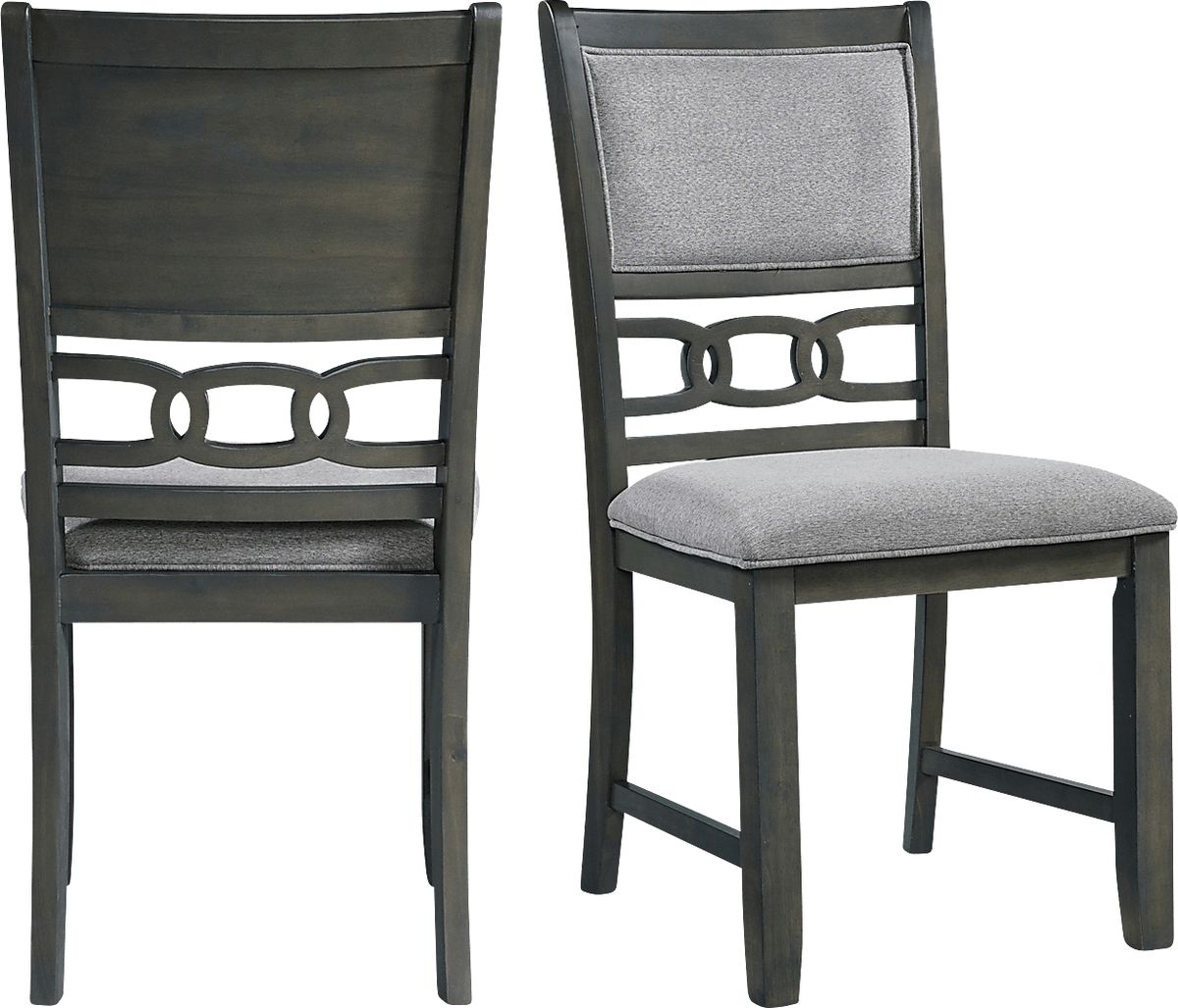 Kudzu Gray Polyester Fabric Dining Chair Rooms to Go
