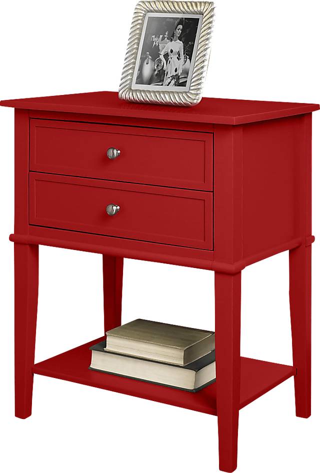 Kuhle Red Accent Table - Thumbnail - Image 1