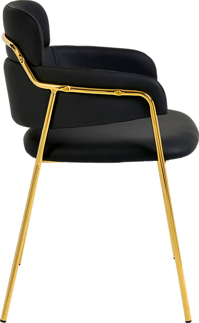 Kune Black Arm Chair, Set of 2 - Thumbnail - Image 4