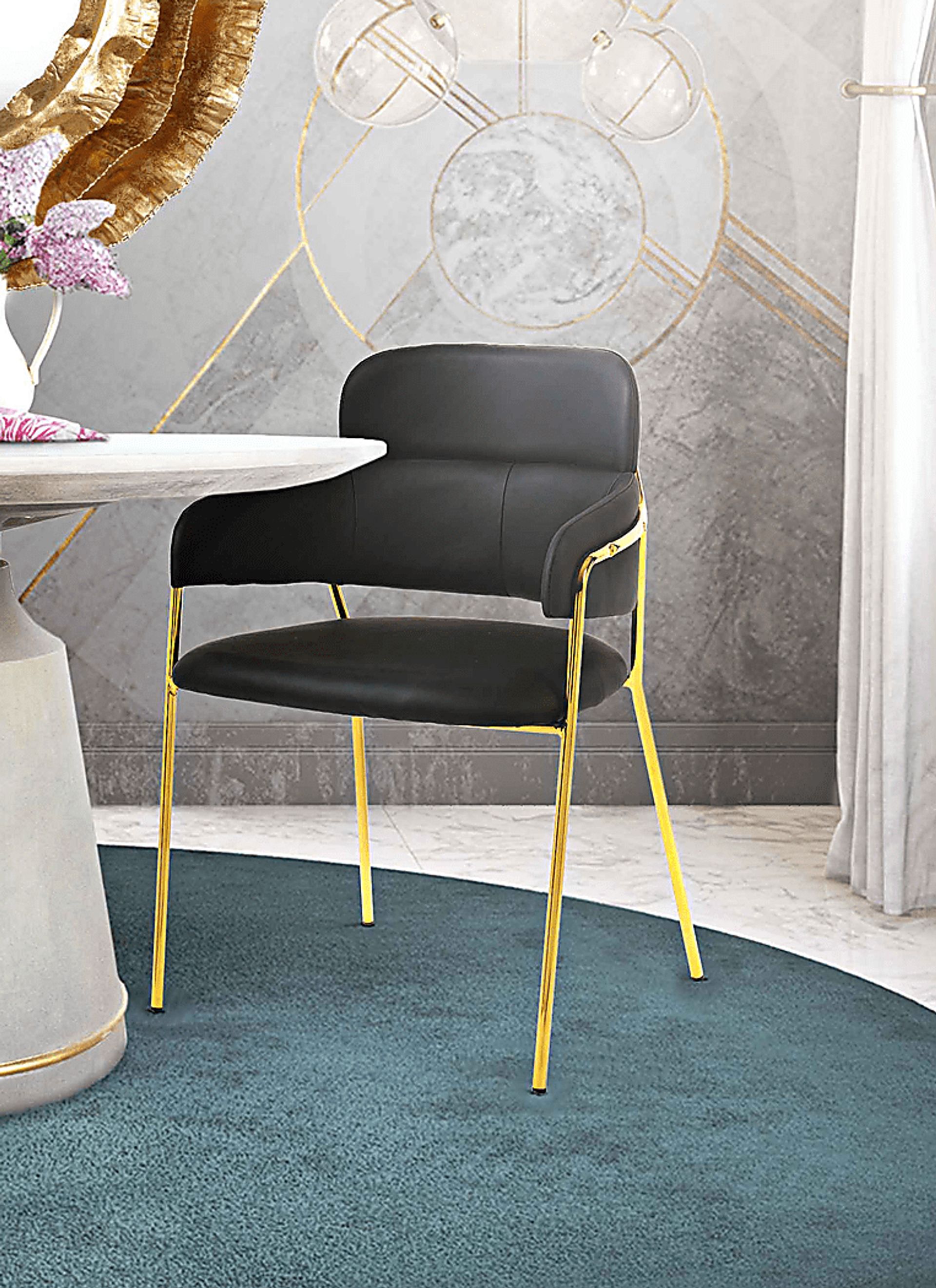 Kune Black Arm Chair, Set of 2 - Image 8