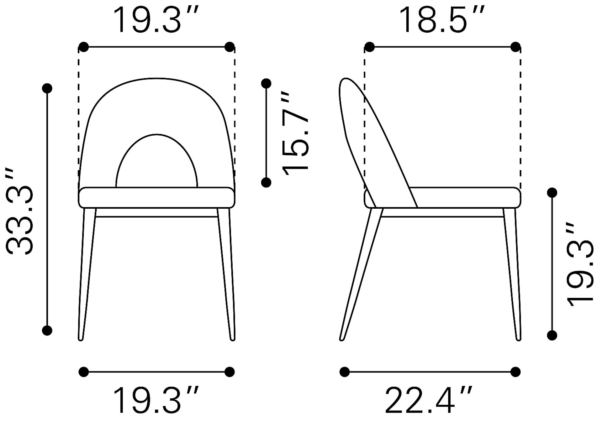 Kuranda Black Side Chair, Set of 2 - Image 11