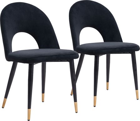 Kuranda Black Side Chair, Set of 2