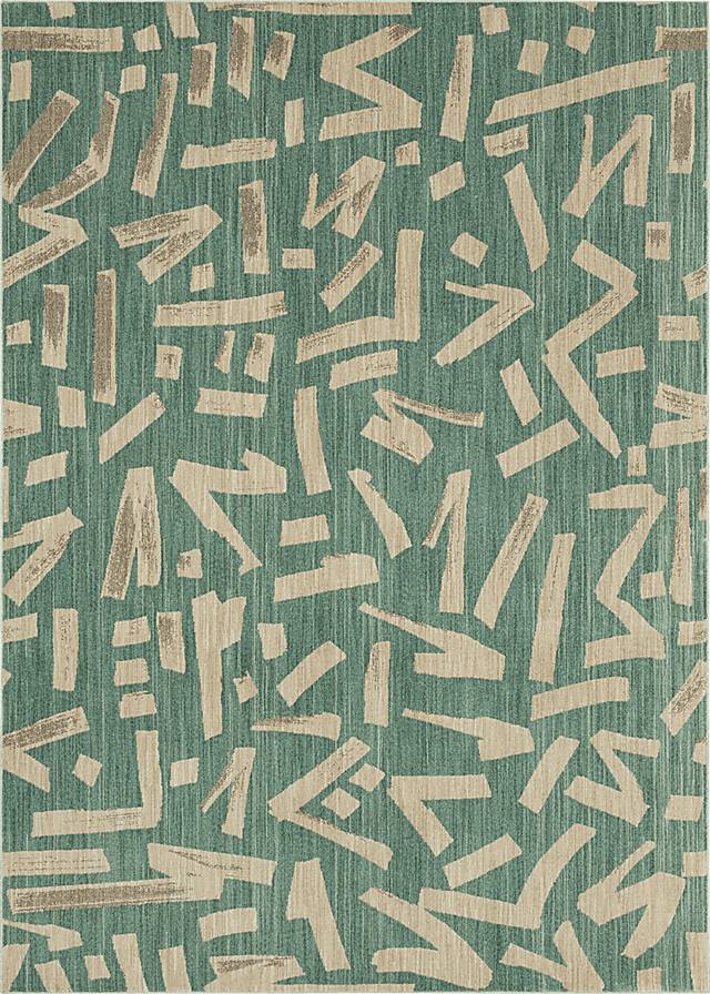 Stacy Garcia Kusal Green 8' x 11' Rug - Thumbnail - Image 1