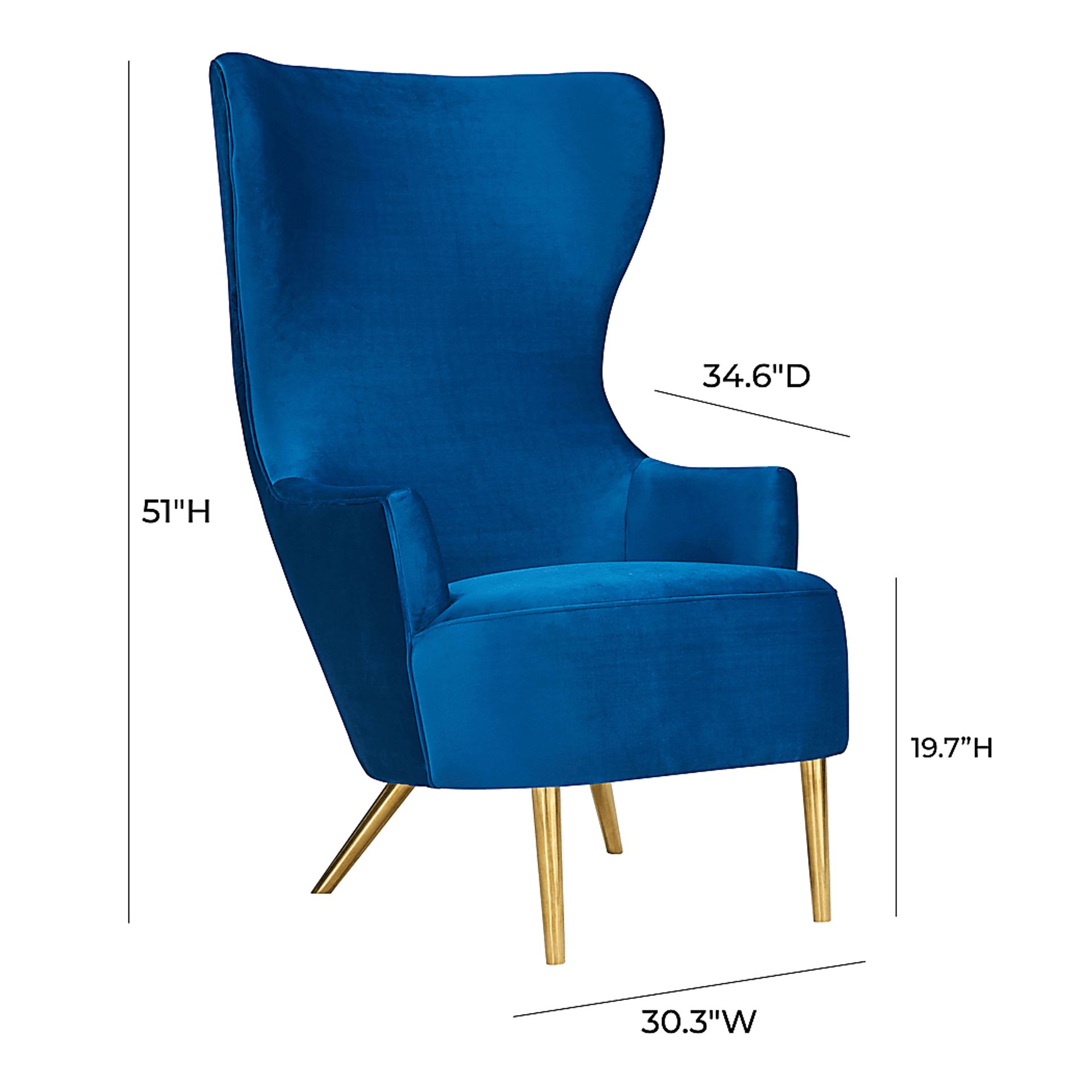 Kweisi Navy Accent Chair - Image 7