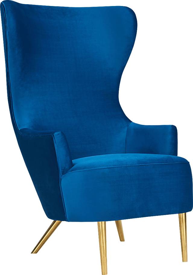Kweisi Navy Accent Chair - Thumbnail - Image 1