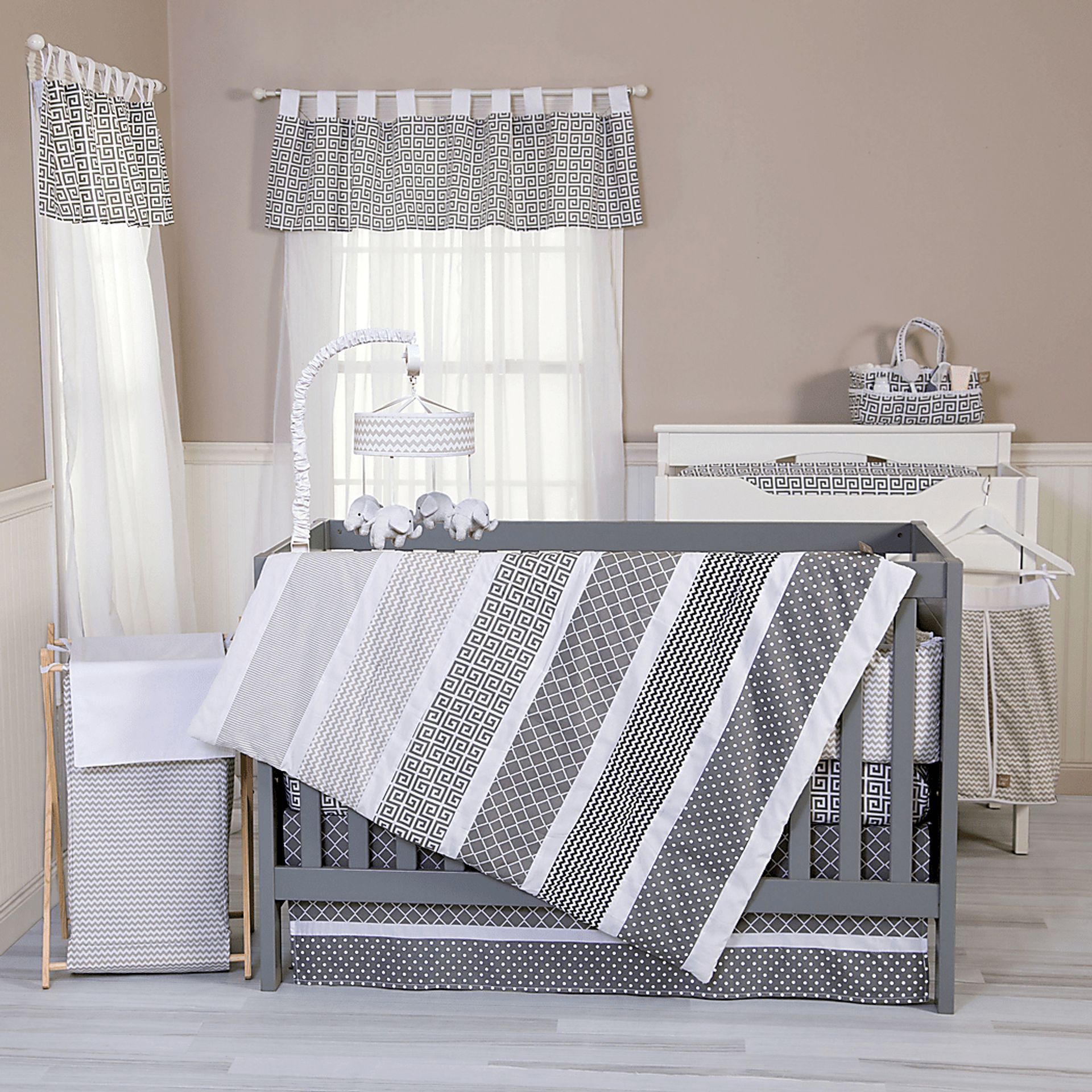 Kyan Gray 3 Pc Baby Bedding Set - Image 1