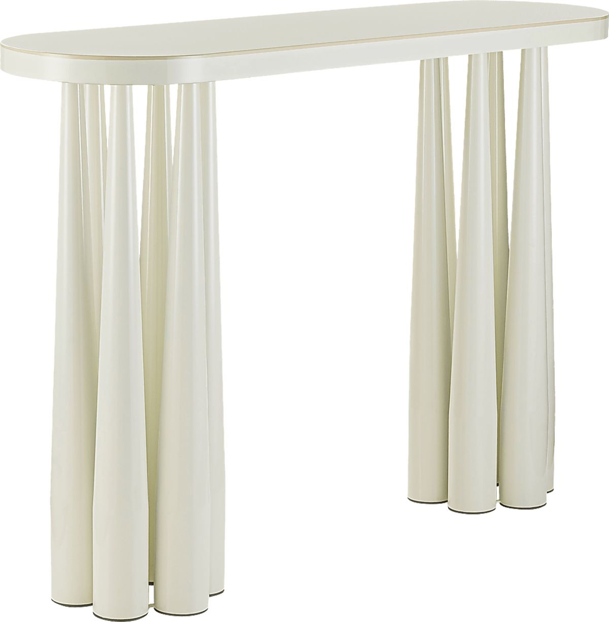 Kyara Cream Colors,Light Wood,White Beige Console Table | Rooms to Go