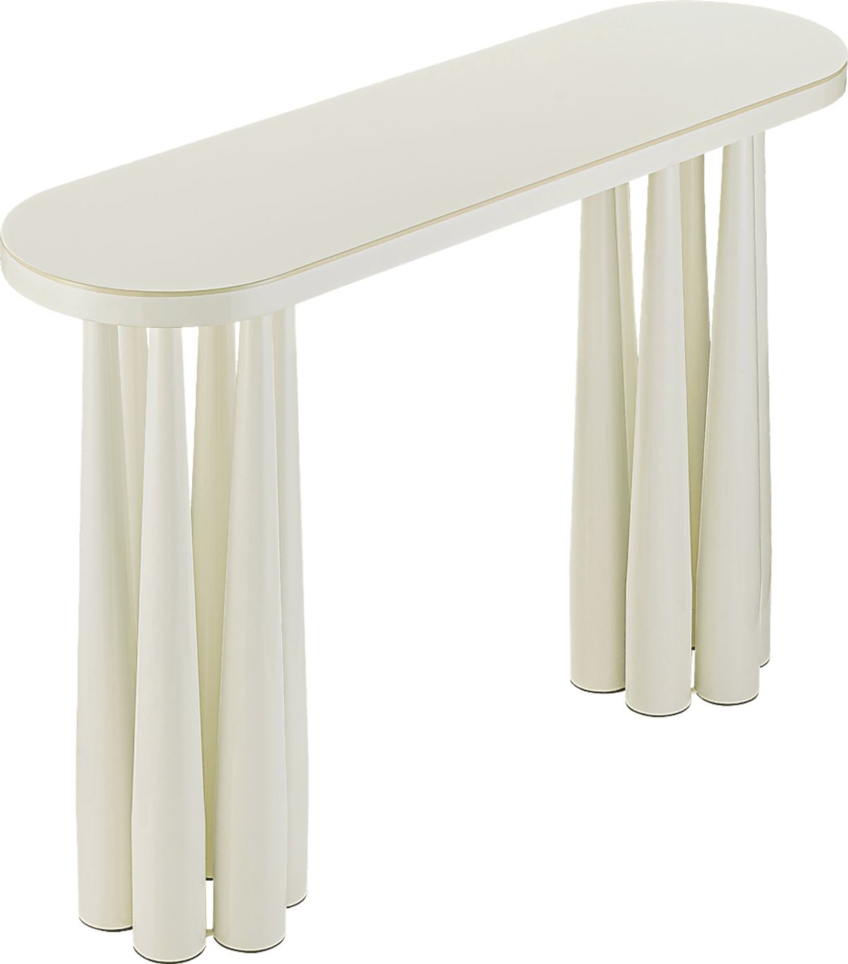 Kyara Cream Colors,Light Wood,White Beige Console Table | Rooms to Go