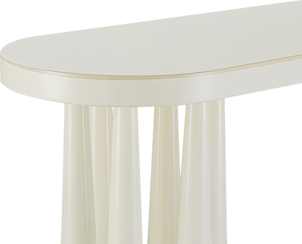 Kyara Cream Colors,Light Wood,White Beige Console Table | Rooms to Go