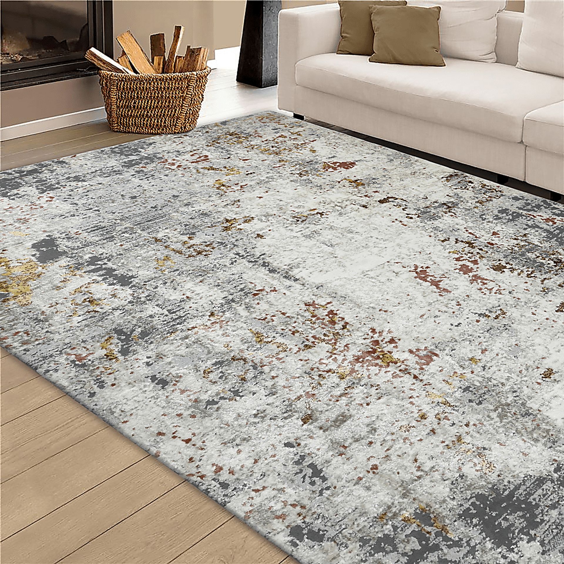 Kyish Ivory/Gray 5'3 x 7'9 Rug - Image 2
