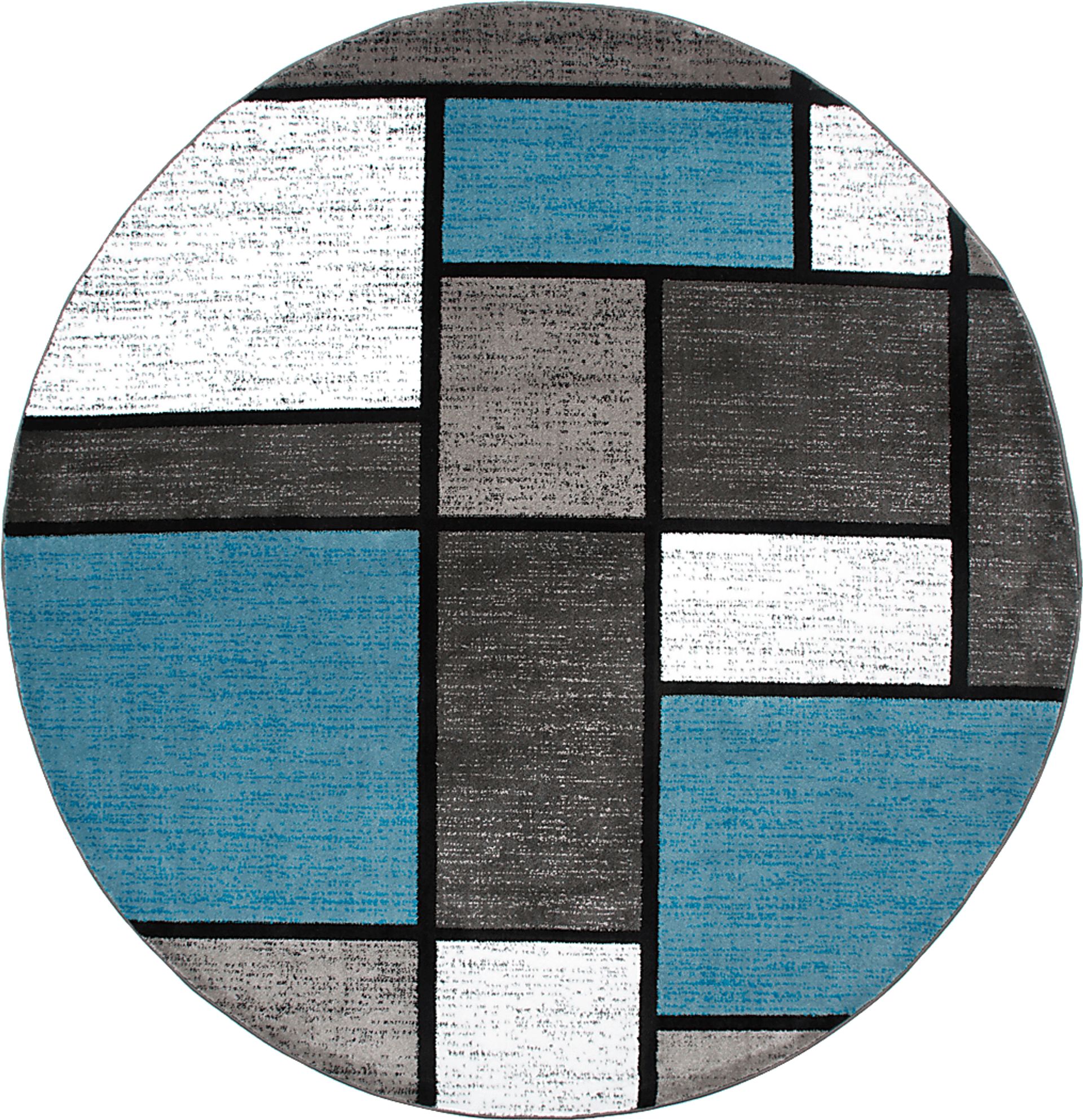 Kylan Blue 6'6 Round Rug - Image 1