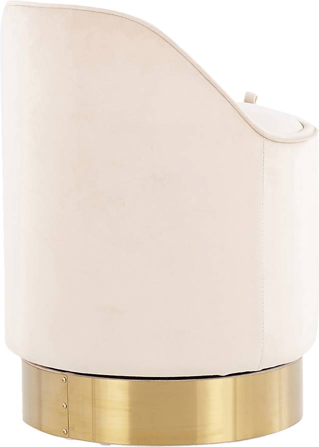Kylman Cream Vanity Stool - Thumbnail - Image 3
