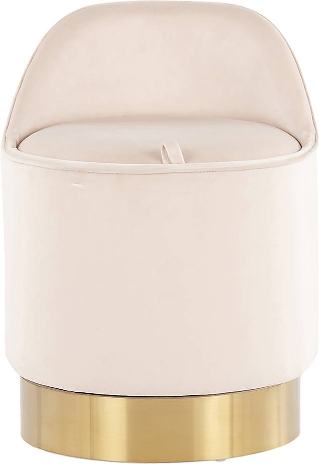 Kylman Cream Vanity Stool - Thumbnail - Image 5