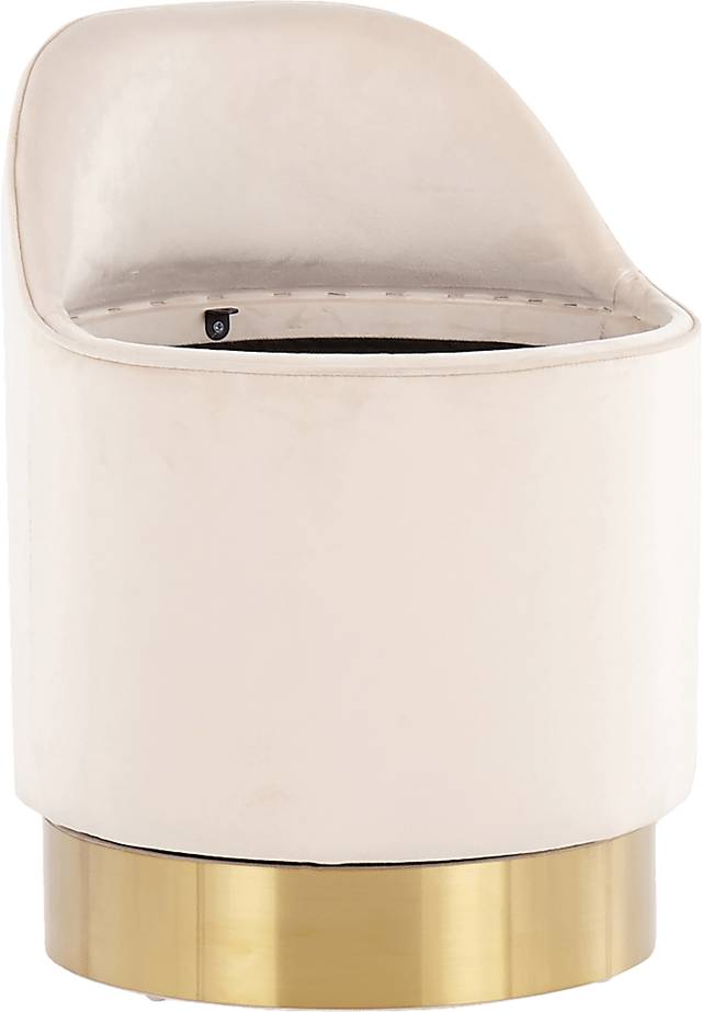 Kylman Cream Vanity Stool - Thumbnail - Image 9
