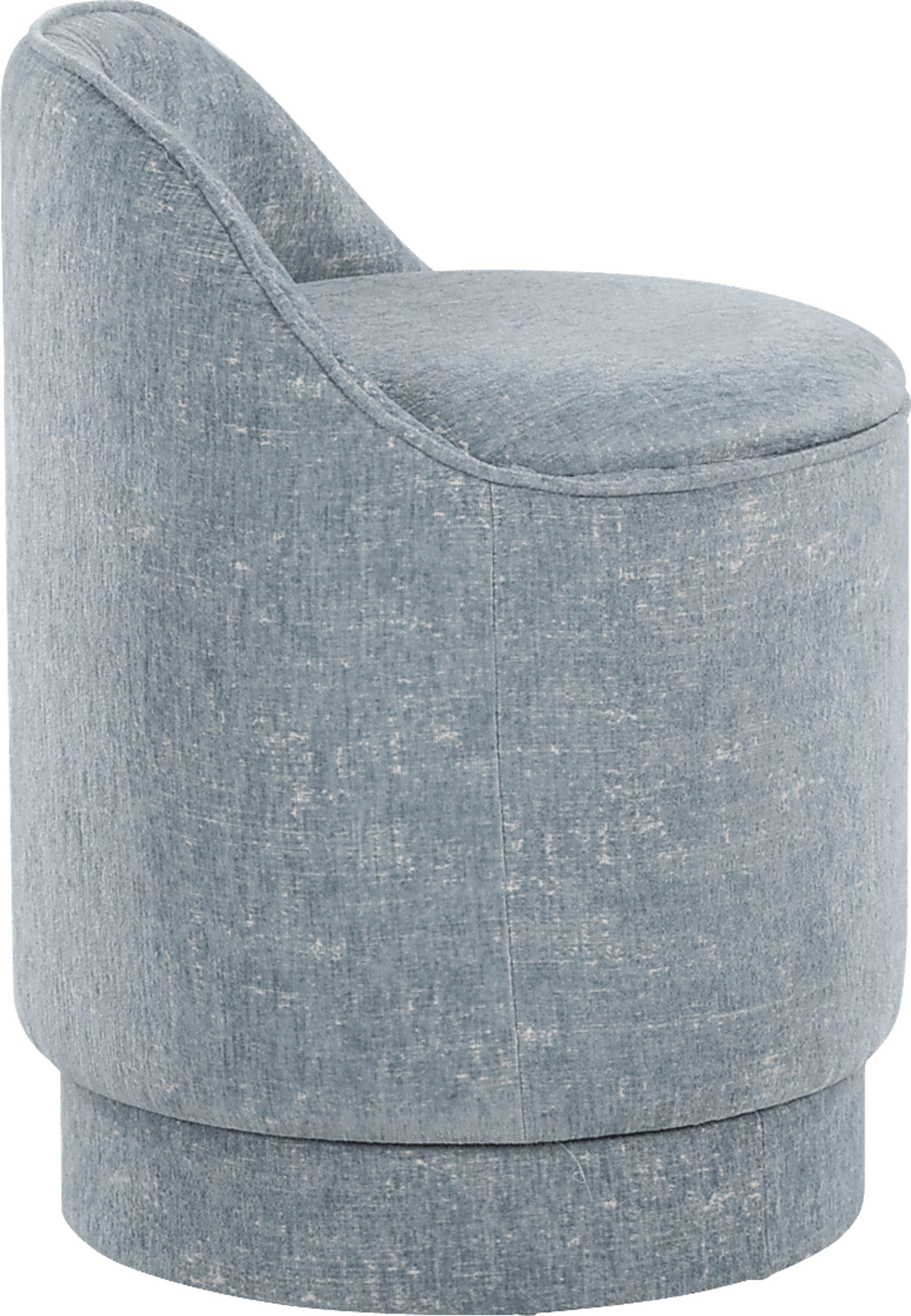 Kylman II Blue Vanity Stool - Image 6