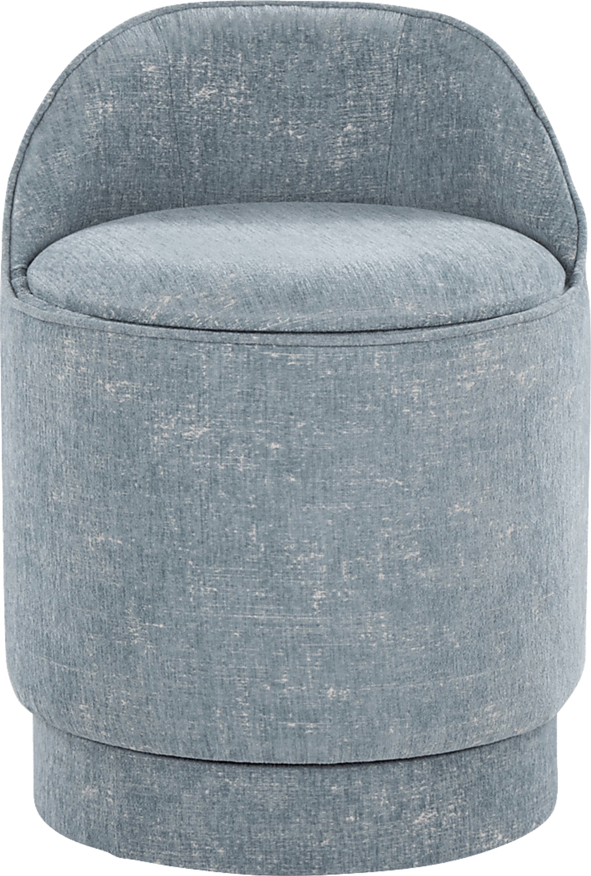 Kylman II Blue Vanity Stool - Image 9