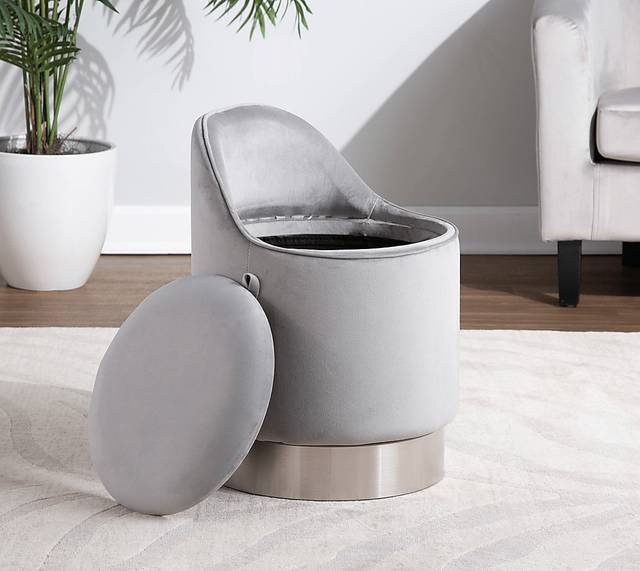 Kylman Silver Vanity Stool - Thumbnail - Image 12