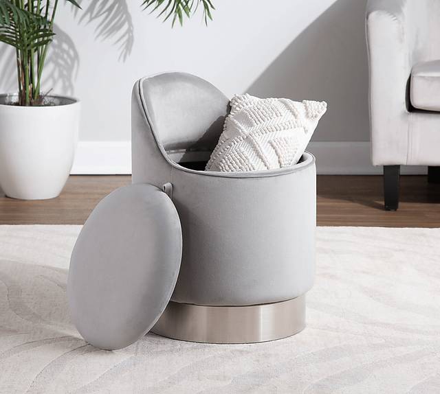 Kylman Silver Vanity Stool - Thumbnail - Image 13
