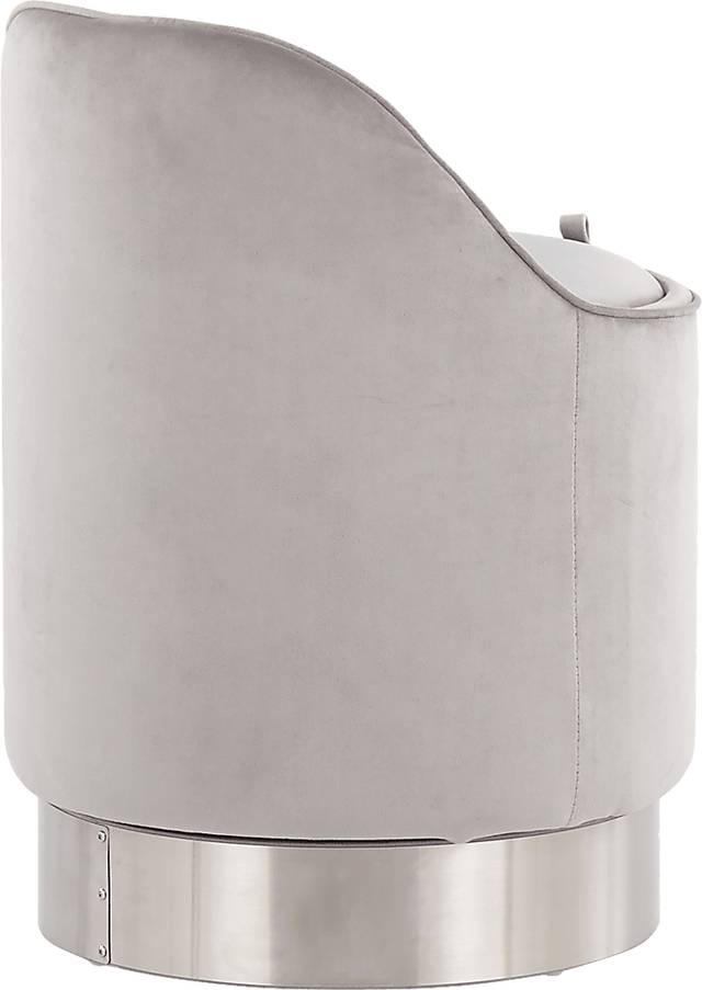 Kylman Silver Vanity Stool - Thumbnail - Image 3