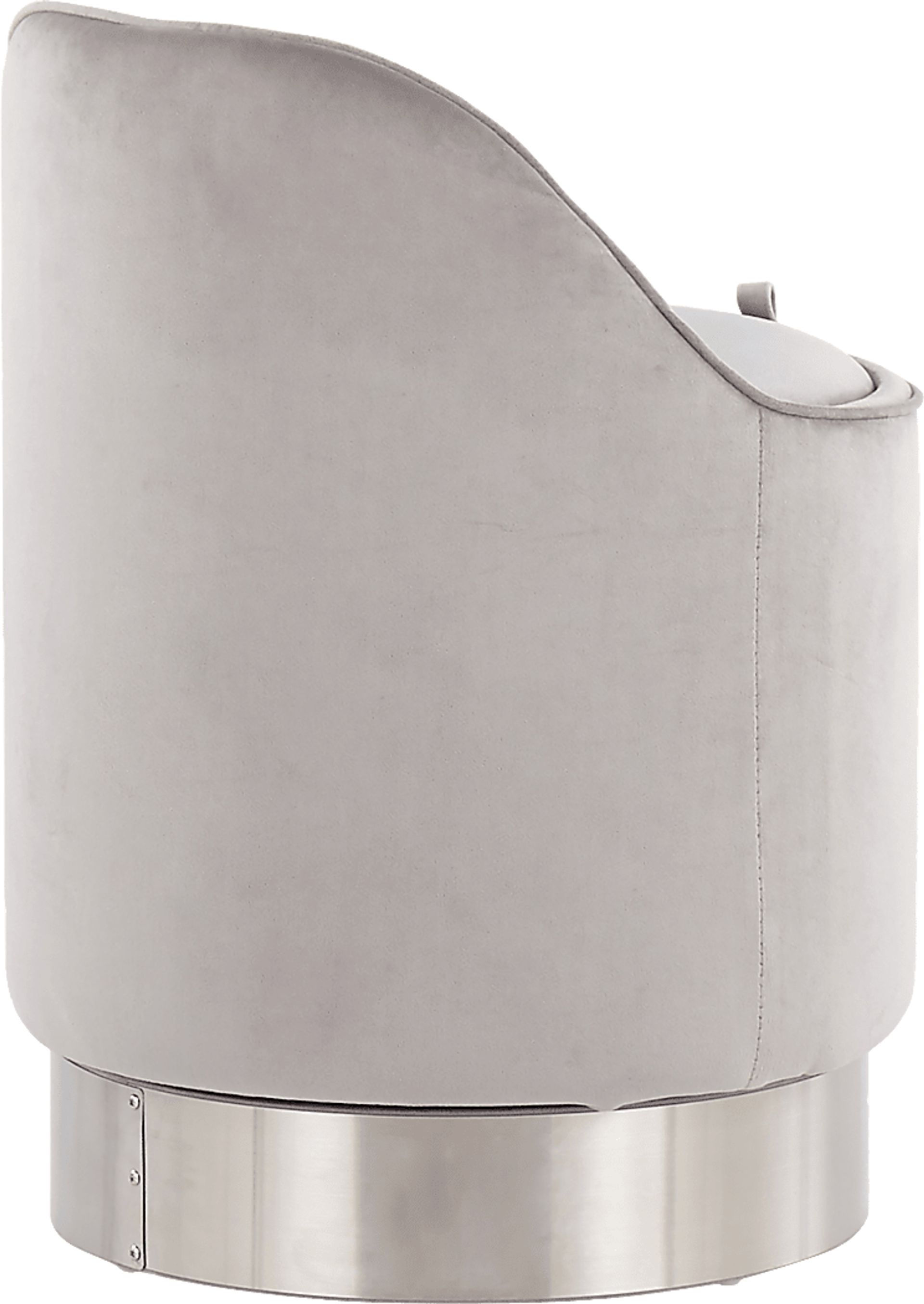Kylman Silver Vanity Stool - Image 3