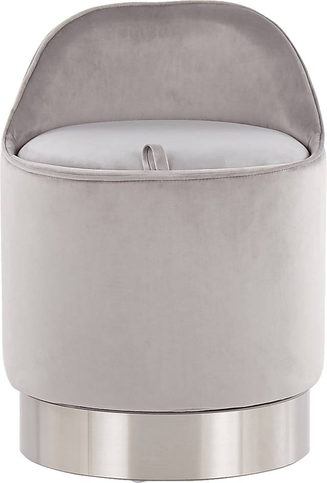 Kylman Silver Vanity Stool - Thumbnail - Image 5