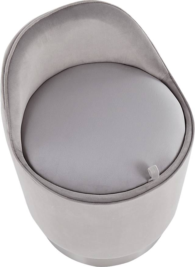 Kylman Silver Vanity Stool - Thumbnail - Image 6