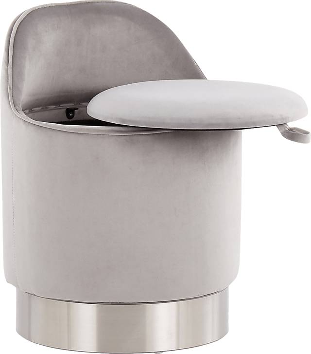Kylman Silver Vanity Stool - Thumbnail - Image 8