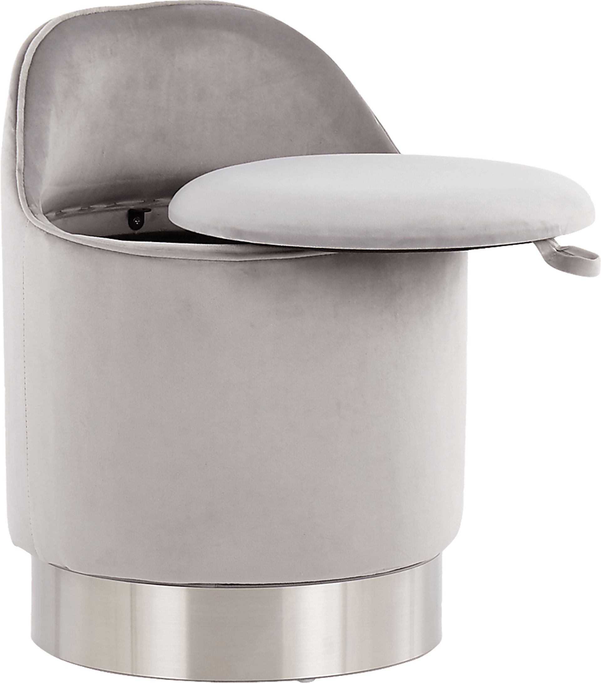 Kylman Silver Vanity Stool - Image 8