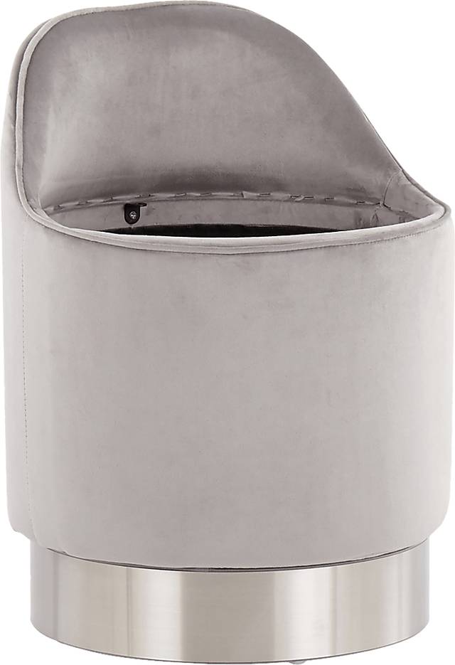 Kylman Silver Vanity Stool - Thumbnail - Image 9