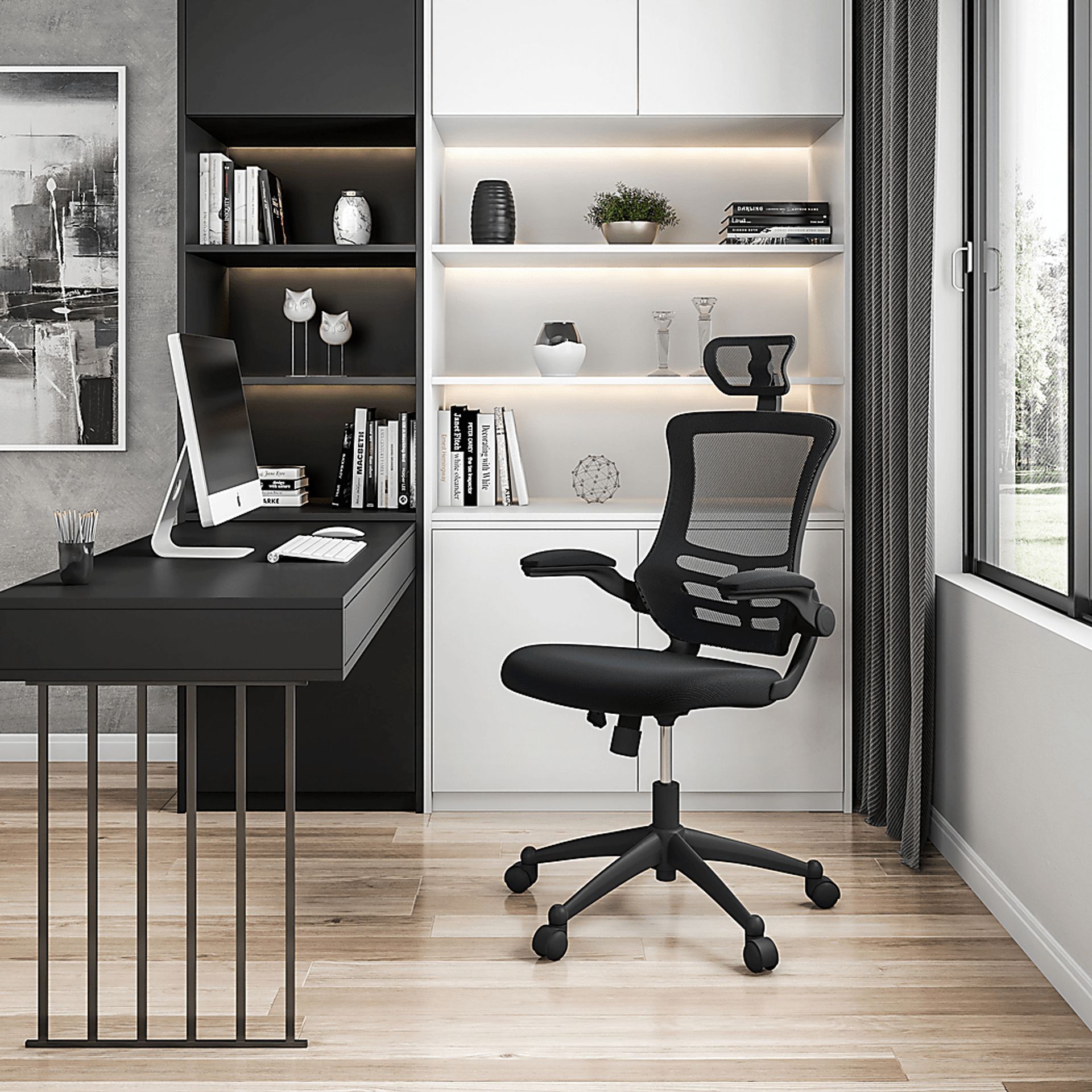 Kyman Black Office Chair - Image 2