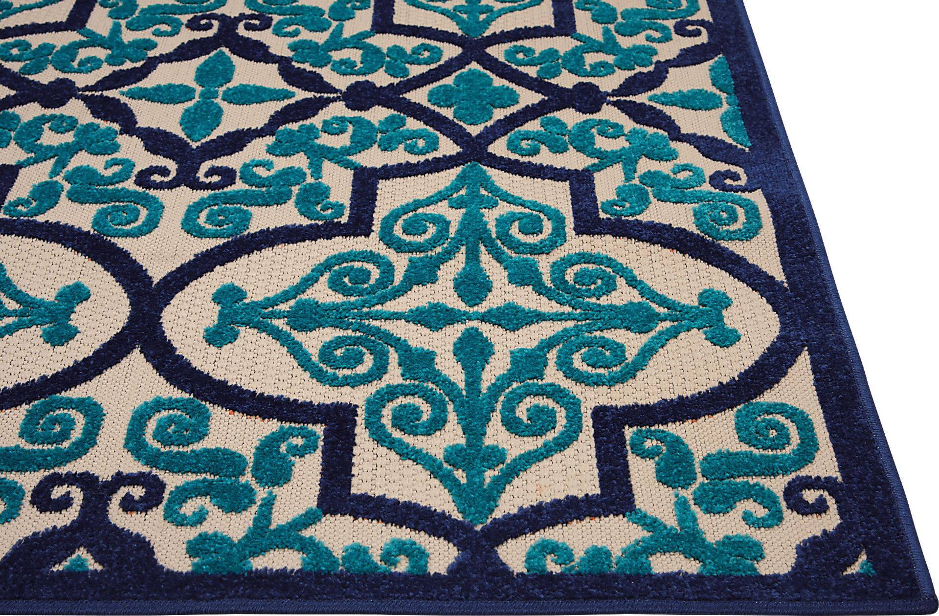 Kyrah Navy 8' x 11' Indoor/Outdoor Rug - Image 3