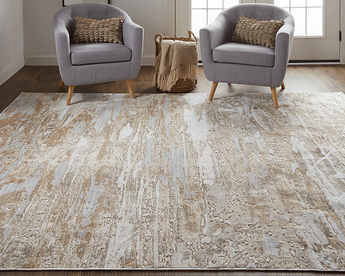 Kyva Ivory,Tan Beige,Brown Rugs | Rooms to Go