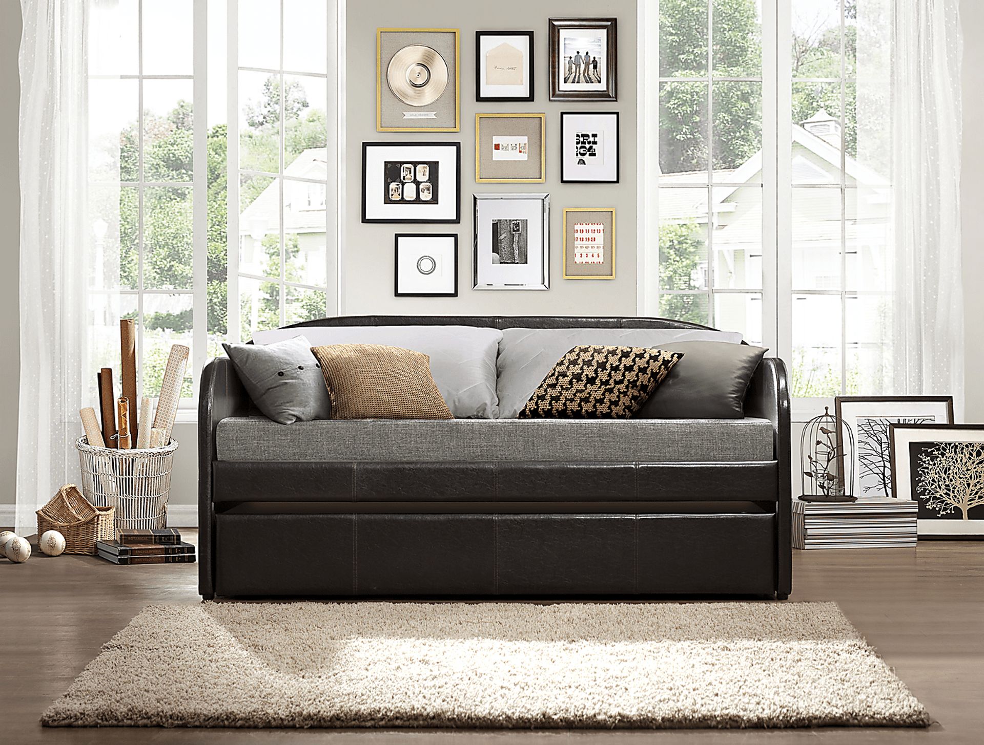 La Bayard Brown Daybed with Twin Storage Trundle - Image 2