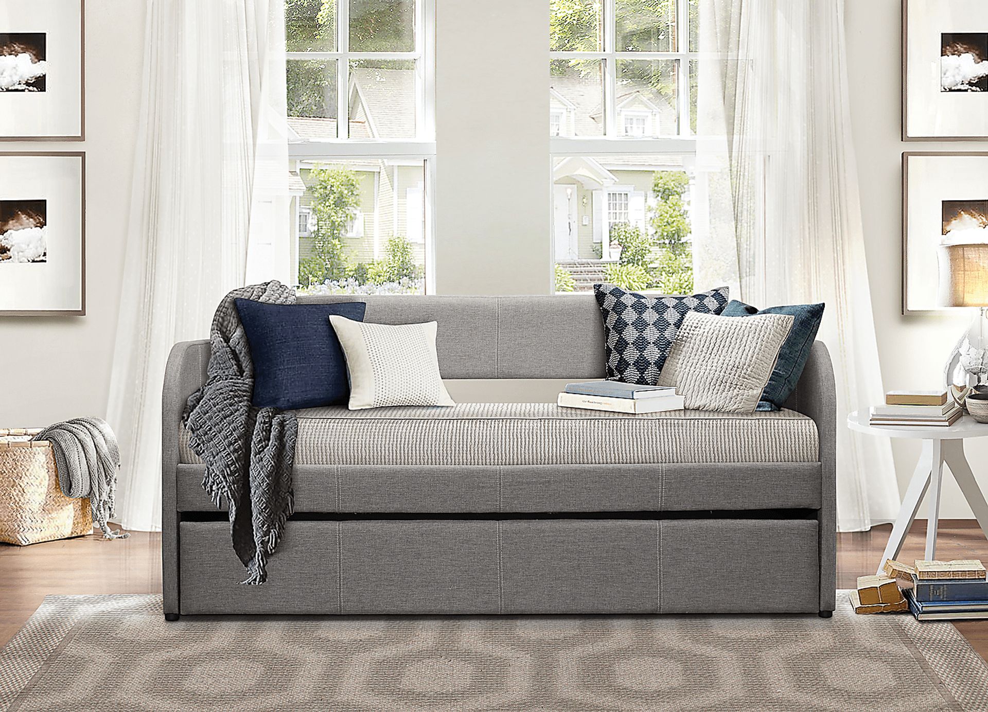 La Bayard Gray Daybed with Twin Storage Trundle - Image 2