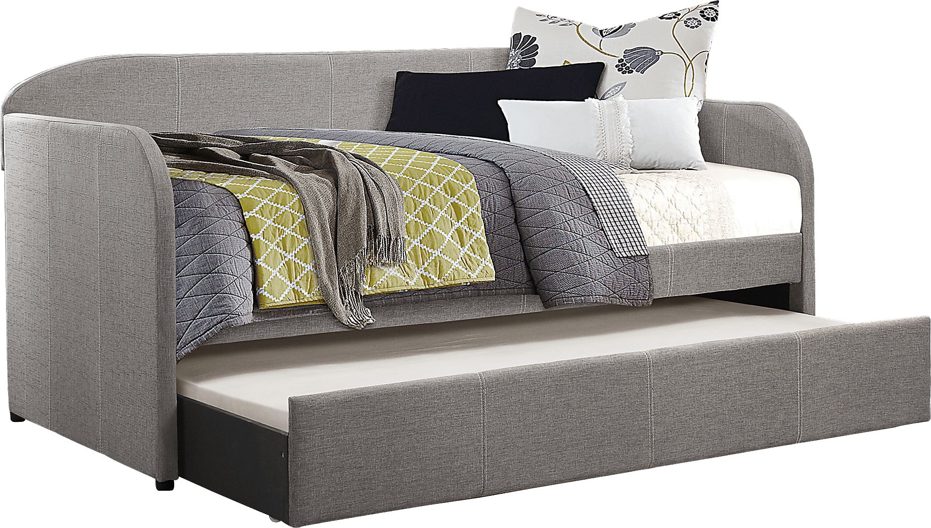 La Bayard Gray Daybed with Twin Storage Trundle Rooms To Go