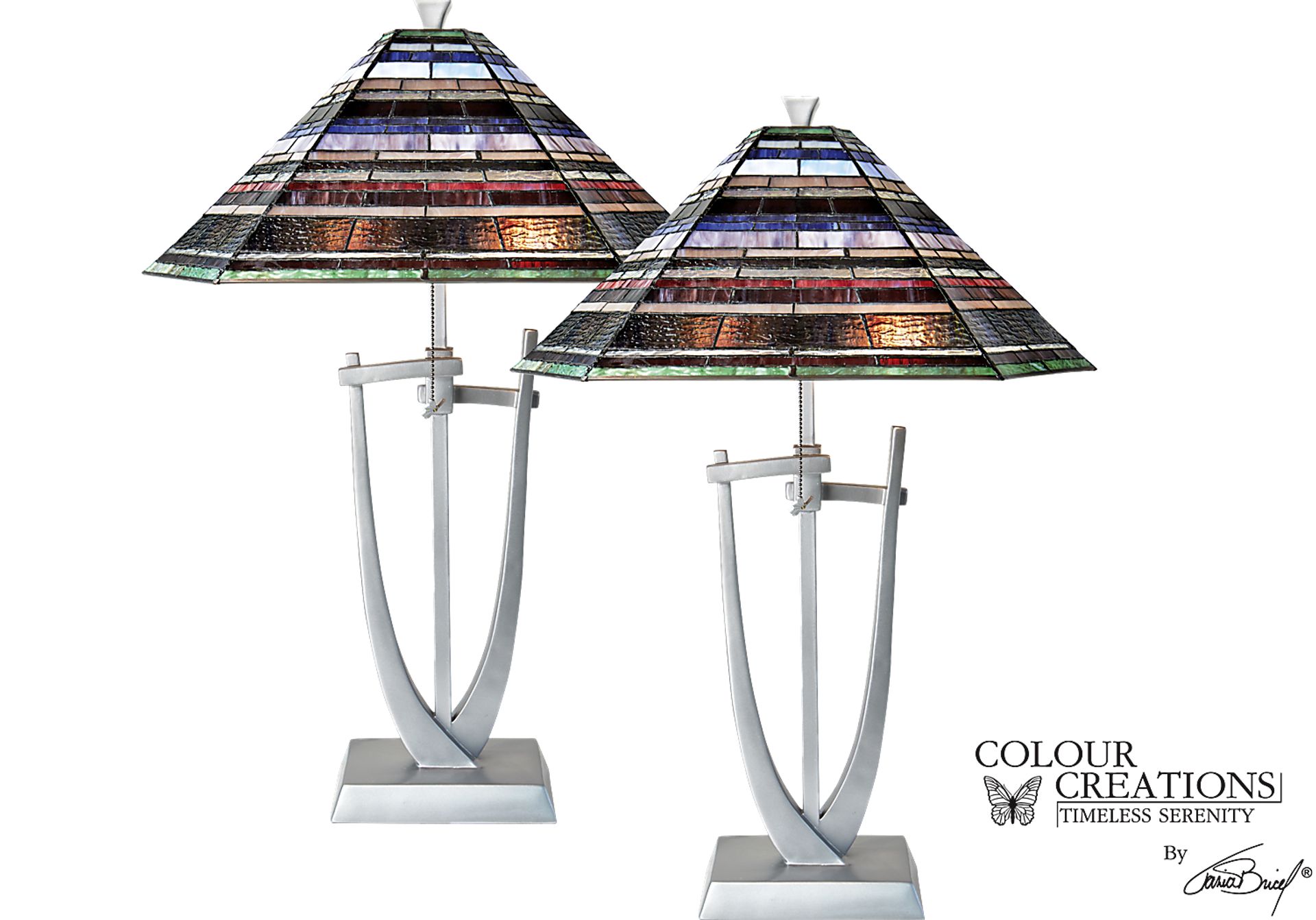 La Brisas Tiffany Style Lamp - Set of 2 - Image 1