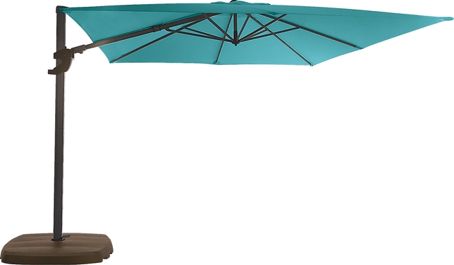 La Mesa Cove 10' Square Aruba Outdoor Cantilever Umbrella with Base and Stand