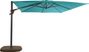 La Mesa Cove 10' Square Aqua Outdoor Cantilever Umbrella with Base and Stand