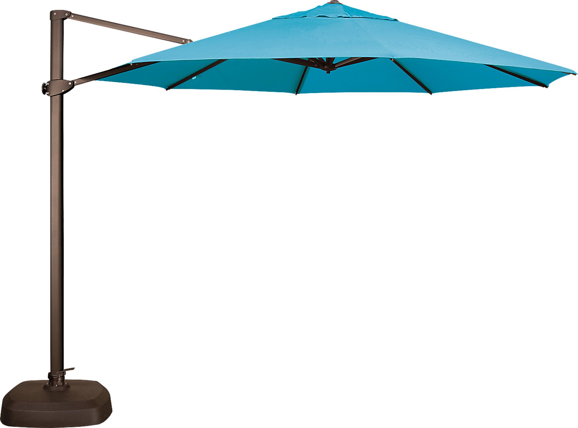 La Mesa Cove 11' Octagon Aruba Outdoor Cantilever Umbrella with Base and Stand - Image 1