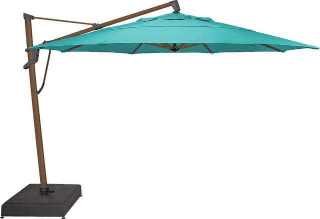 La Mesa Cove 13' Octagon Aruba Outdoor Cantilever Umbrella with Base - Thumbnail - Image 1