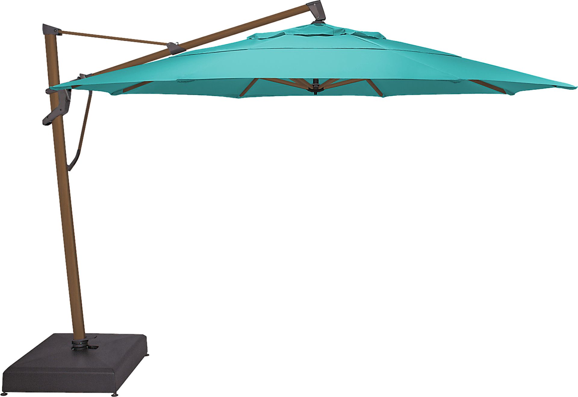 La Mesa Cove 13' Octagon Aruba Outdoor Cantilever Umbrella with Base - Image 1