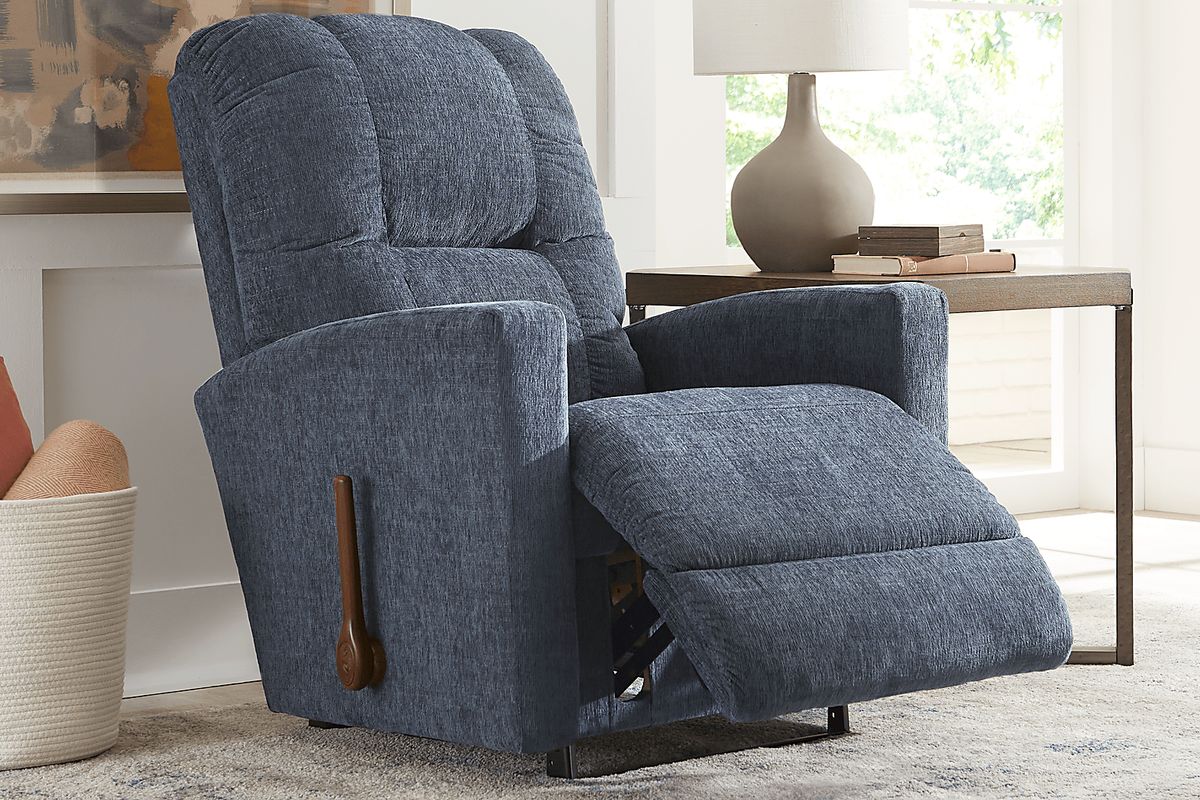 LaZBoy Casey II Blue Polyester Fabric Wall Recliner Rooms to Go