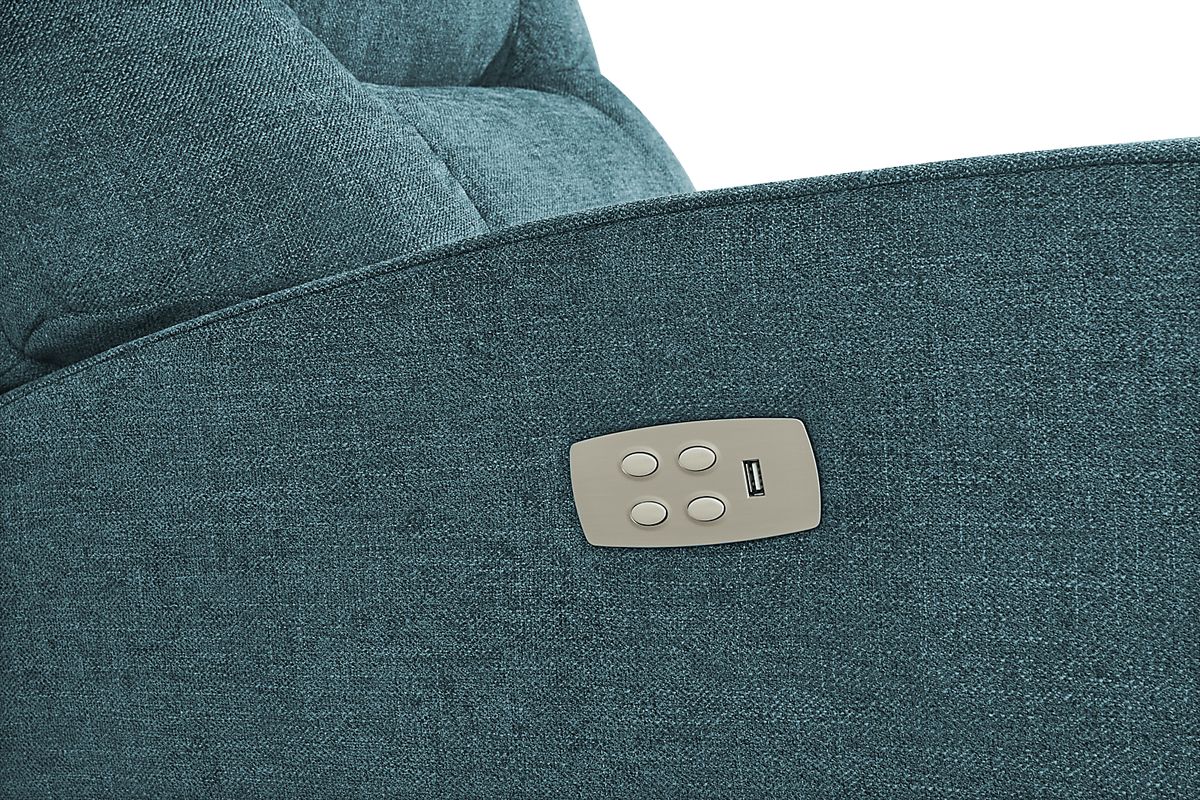 LASSY☆ La-Z-Boy Casey III Teal Blue,Green Woven Dual Power Recliner