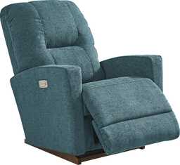 La Z Boy Casey III Teal Blue Green Woven Dual Power Recliner Rooms to Go