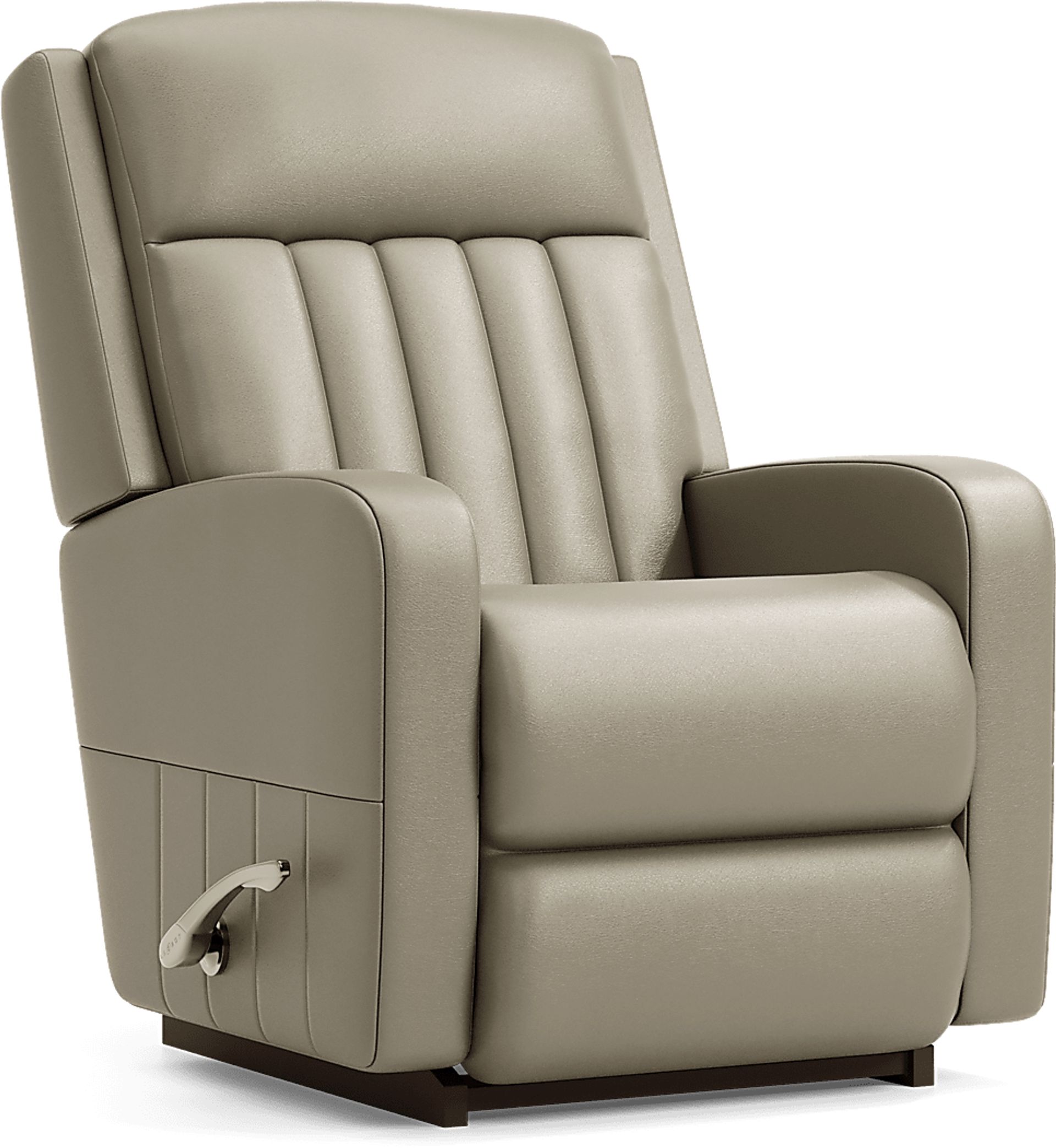 La-Z-Boy Finley II Gray Leather Rocker Recliner - Image 4
