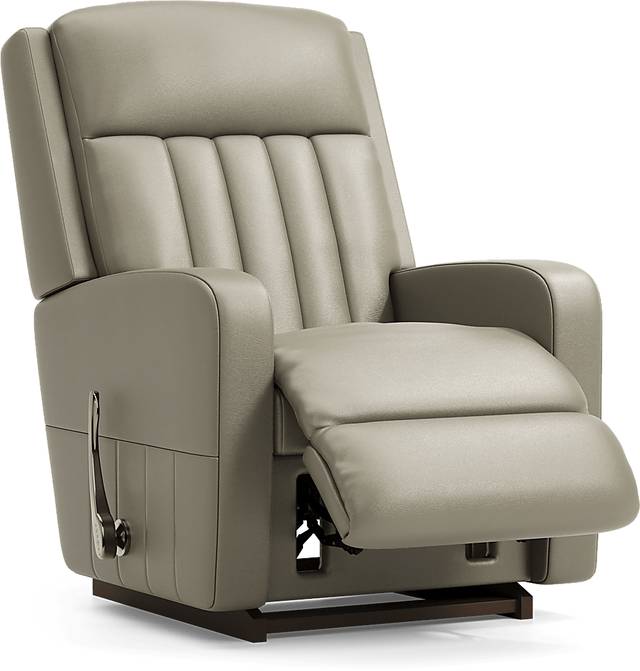 La-Z-Boy Finley II Gray Leather Rocker Recliner - Thumbnail - Image 4