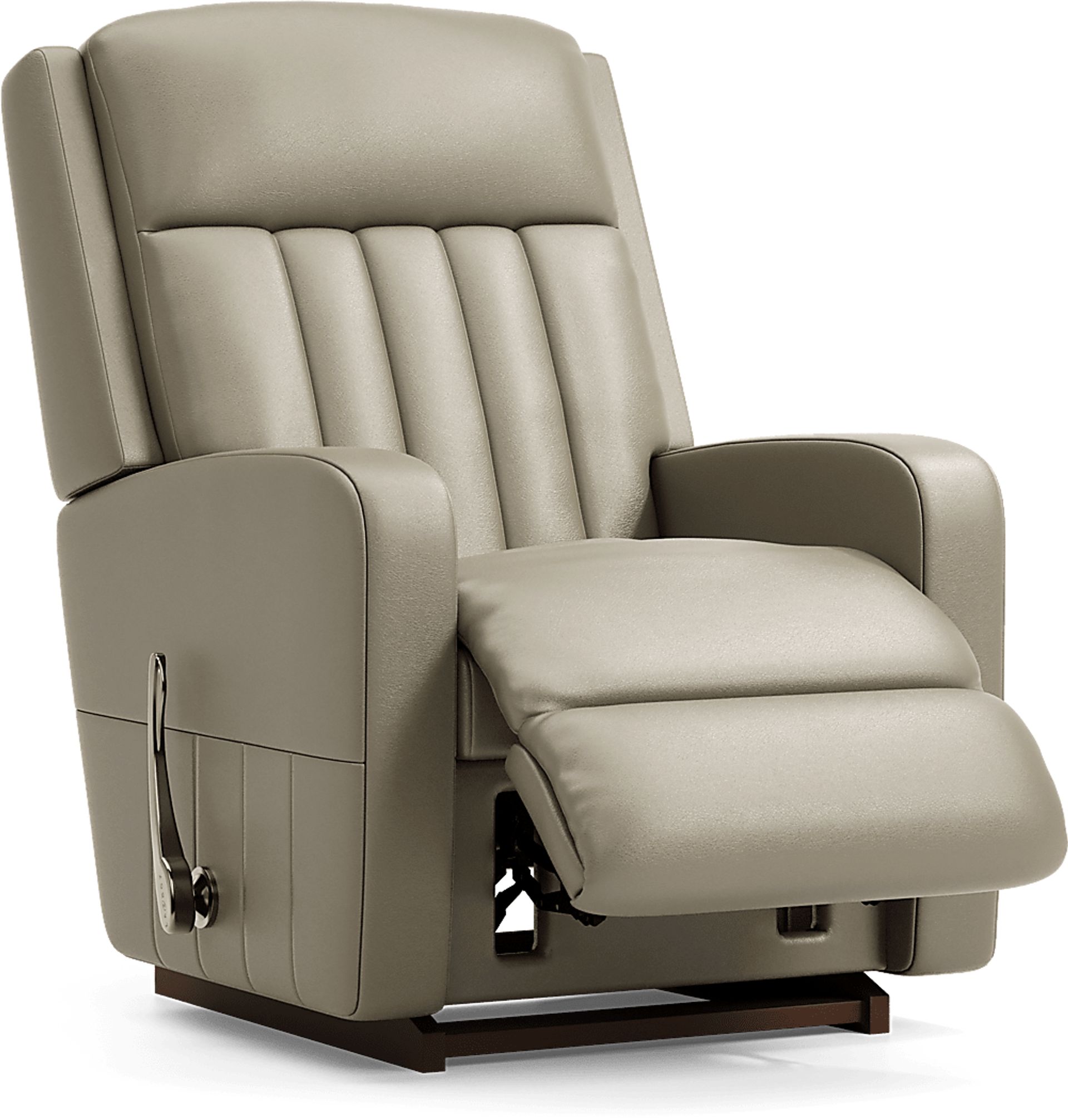 La-Z-Boy Finley II Gray Leather Rocker Recliner - Image 1