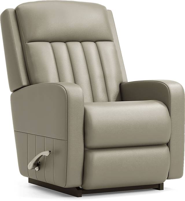 La-Z-Boy Finley II Gray Leather Rocker Recliner - Thumbnail - Image 1